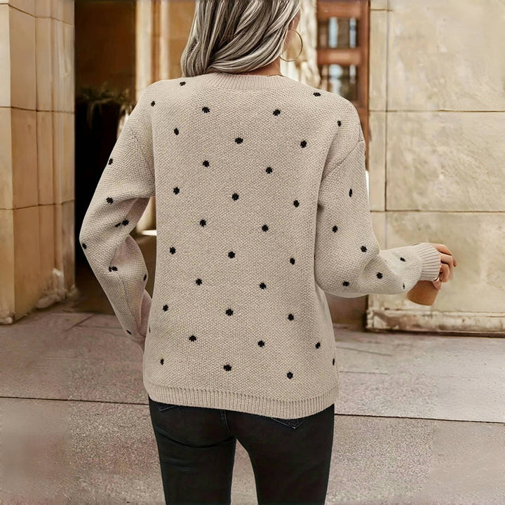 Nina™ – Maglione a pois lavorato a maglia