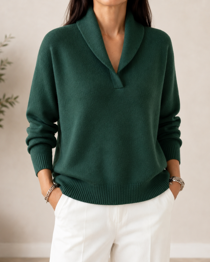 Maglione morbido con scollo a V