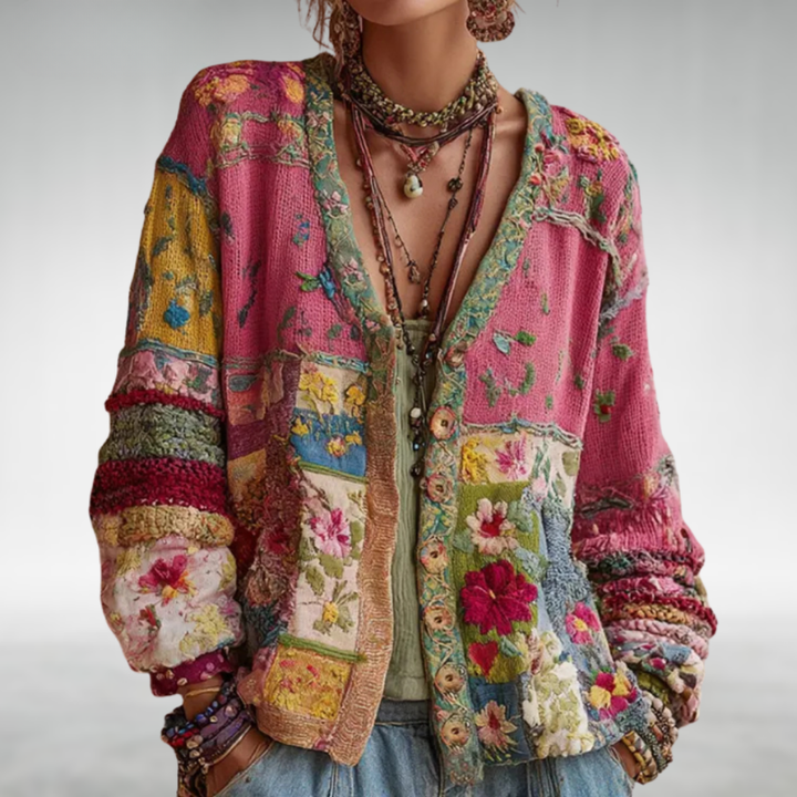 WILHELMINA | CARDIGAN IN MAGLIA BOHO