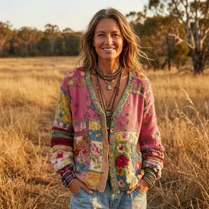 WILHELMINA | CARDIGAN IN MAGLIA BOHO