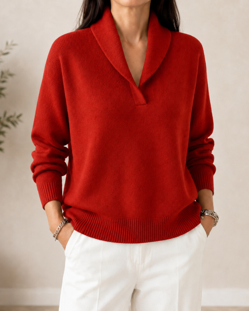 Maglione morbido con scollo a V