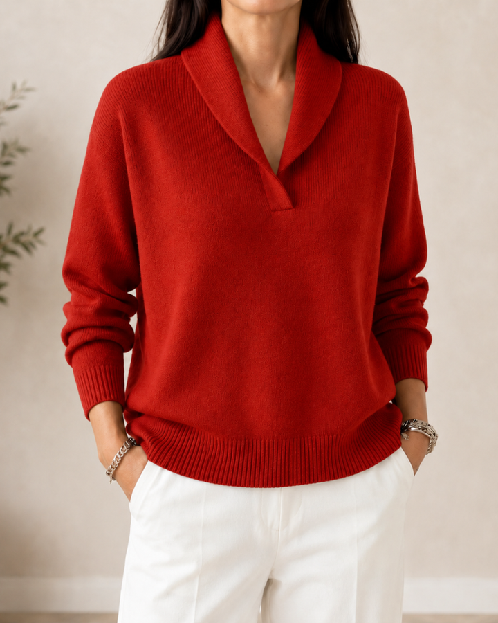Maglione morbido con scollo a V