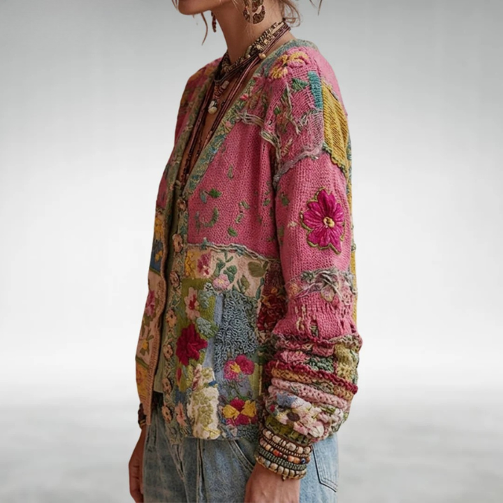 WILHELMINA | CARDIGAN IN MAGLIA BOHO
