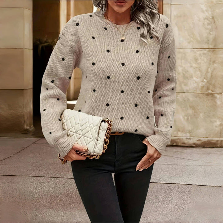 Nina™ – Maglione a pois lavorato a maglia