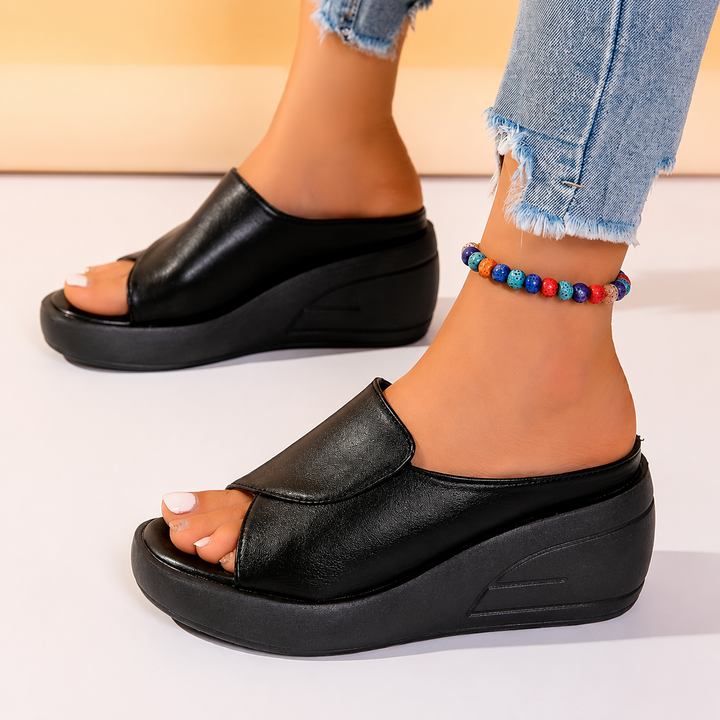 Celine™ | Sandali ortopedici con zeppa da infilare