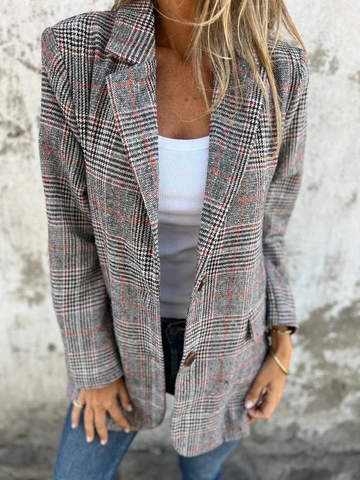 Alicja | Giacca a Quadri Elegante