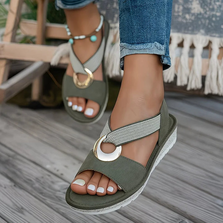 Skylar | Sandali Piattaforma con Fibbia in Metallo