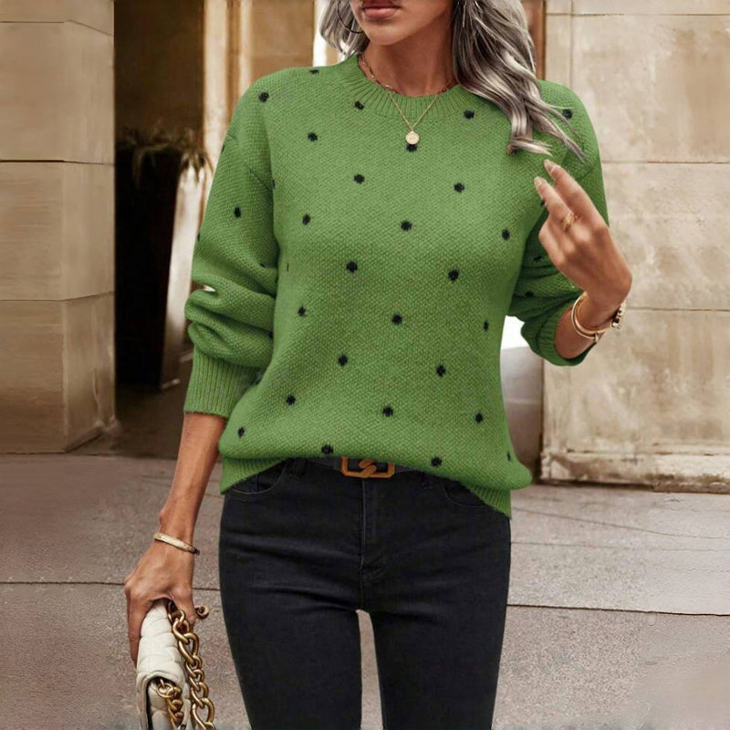 Nina™ – Maglione a pois lavorato a maglia