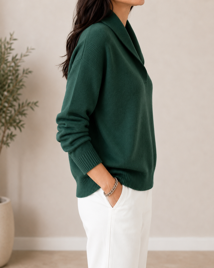 Maglione morbido con scollo a V