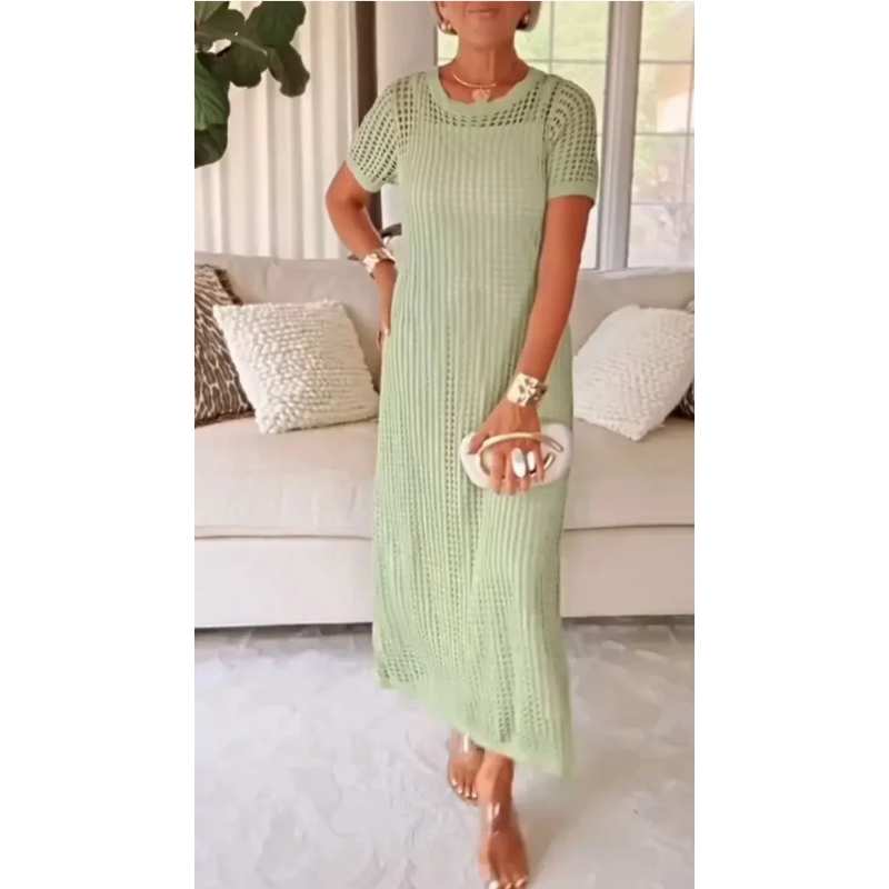 Abito lungo maxi Bethany™ con aperture laterali + sottoveste in omaggio
