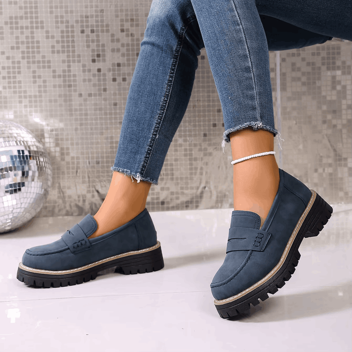 Elsa | Mocassini con Plateau in Stile College