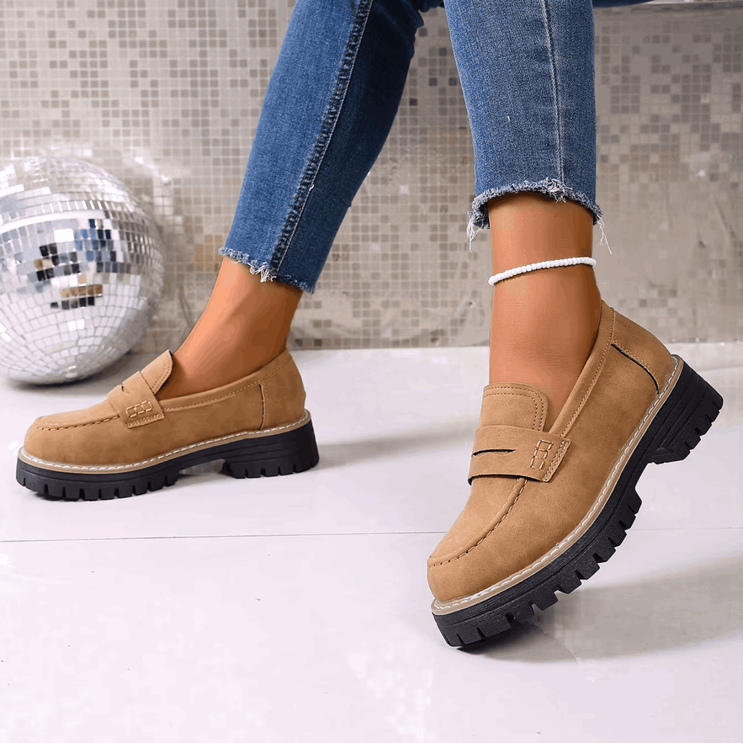 Elsa | Mocassini con Plateau in Stile College