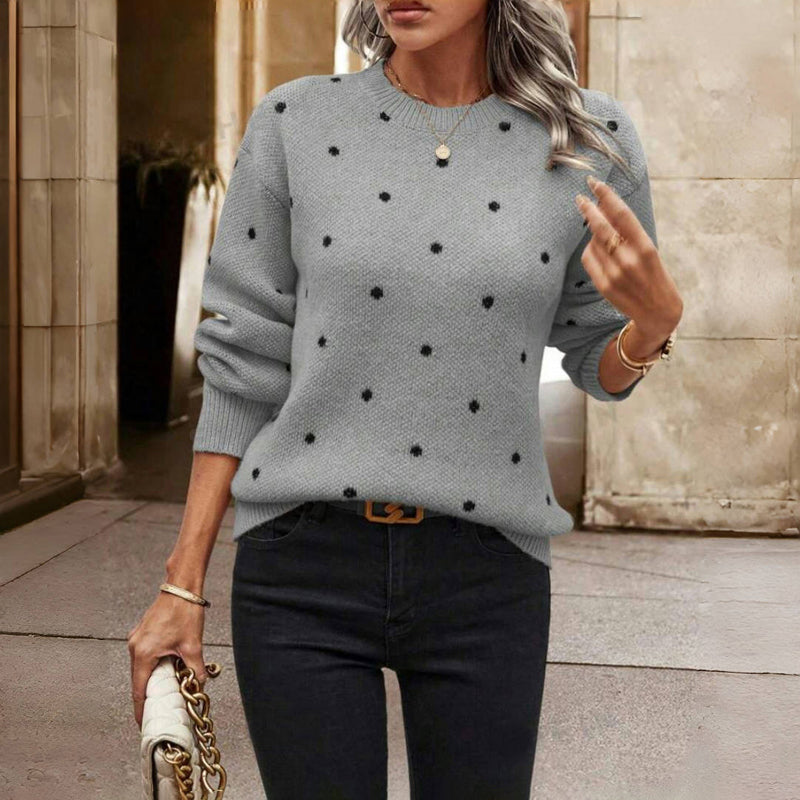 Nina™ – Maglione a pois lavorato a maglia