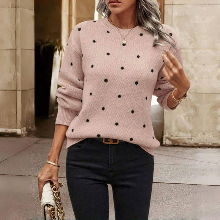 Nina™ – Maglione a pois lavorato a maglia