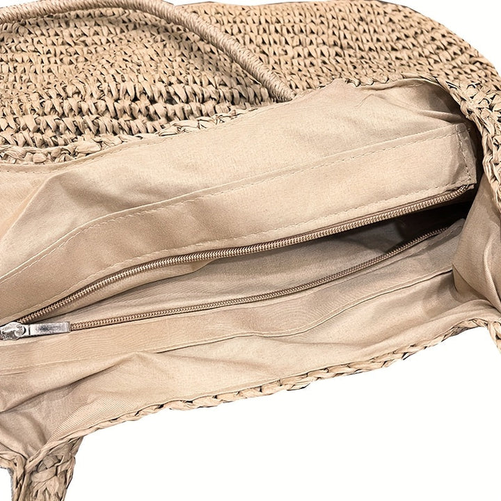Marisol | Borsa a Tracolla in Paglia Intrecciata