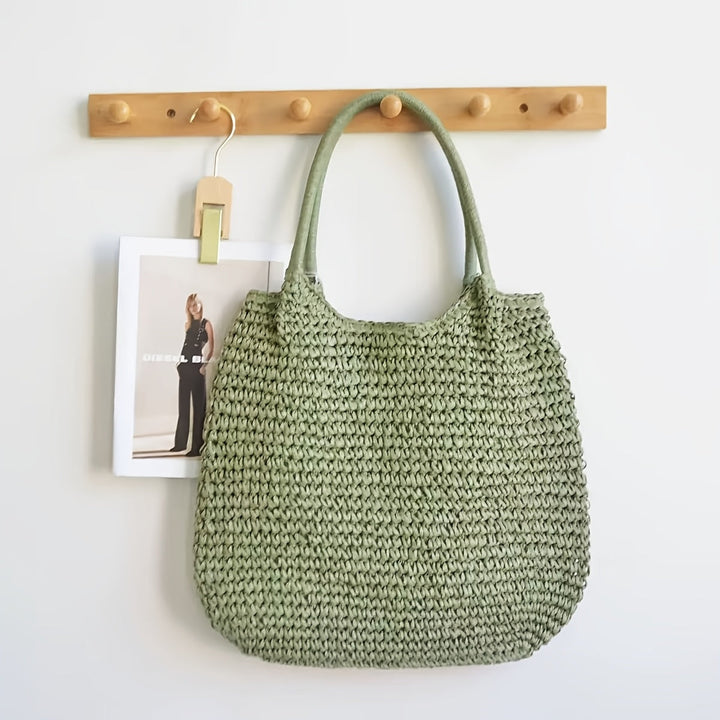 Marisol | Borsa a Tracolla in Paglia Intrecciata