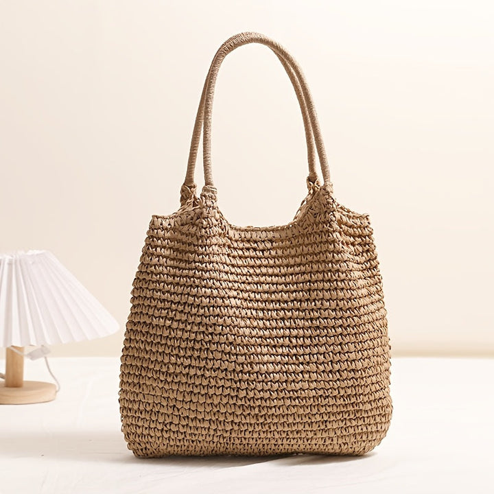 Marisol | Borsa a Tracolla in Paglia Intrecciata