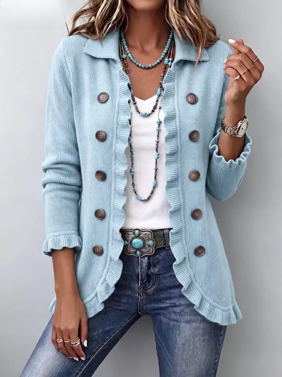 Cecilia | Maglione Blu Polvere