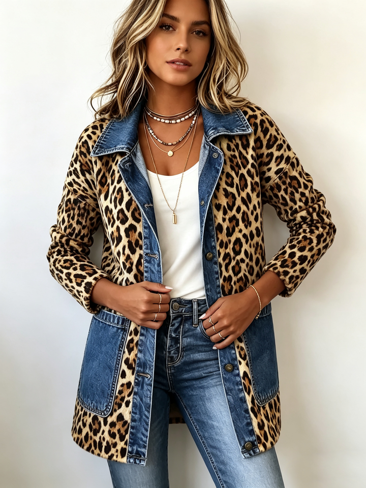 Lorena | Giacca Denim Leopardo